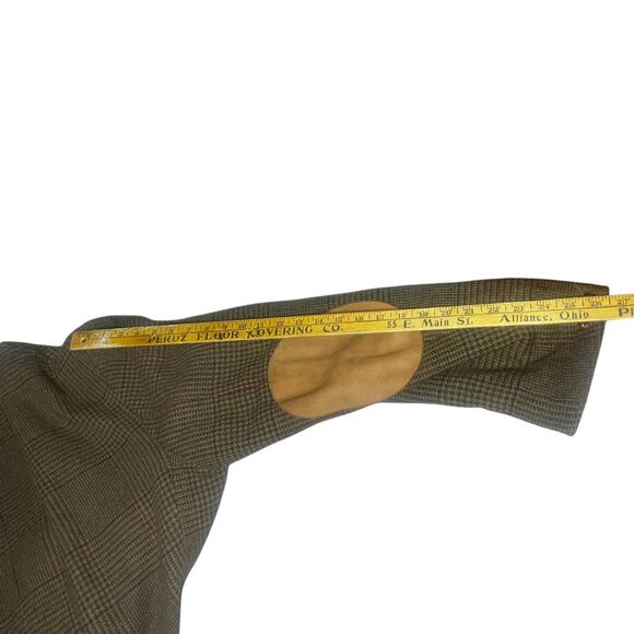 Vintage Nautica Wool Blazer Sport Coat Mens XL  Brown Herringbone Elbow Patch - Picture 10 of 13